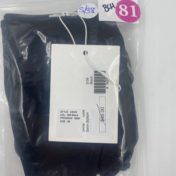 GANNI BLACK Classic String Bikini BOTTOM ONLY Style #A4044 Small S/38 - Picture 9 of 9